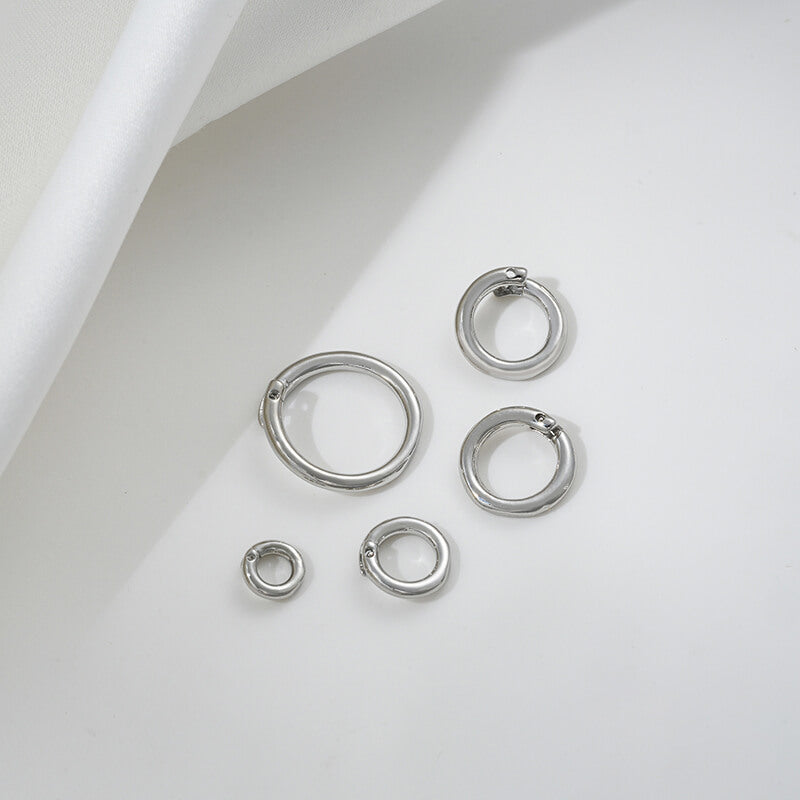 Pendant bails,14k gold-plated platinum snap ring, universal ring