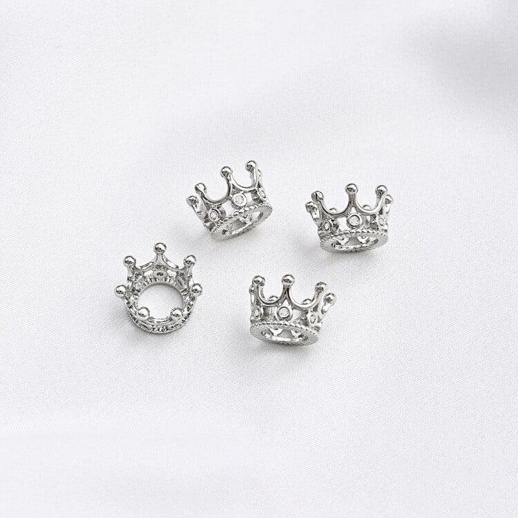 DIY spacer accessories for crowns inlaid with zircon 14K SILVER Platinum