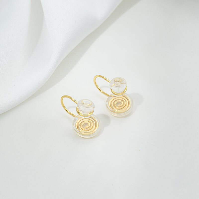 Doudou mosquito coil tray ring bead holder silicone ear clips 1 pair