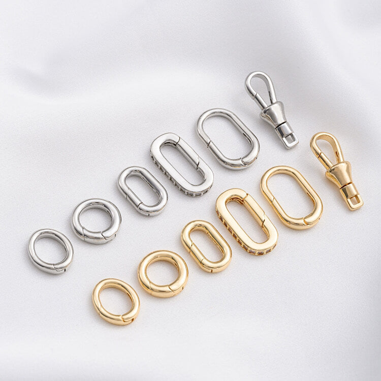 Round, oval, egg-shaped spring buckle, long lobster buckle