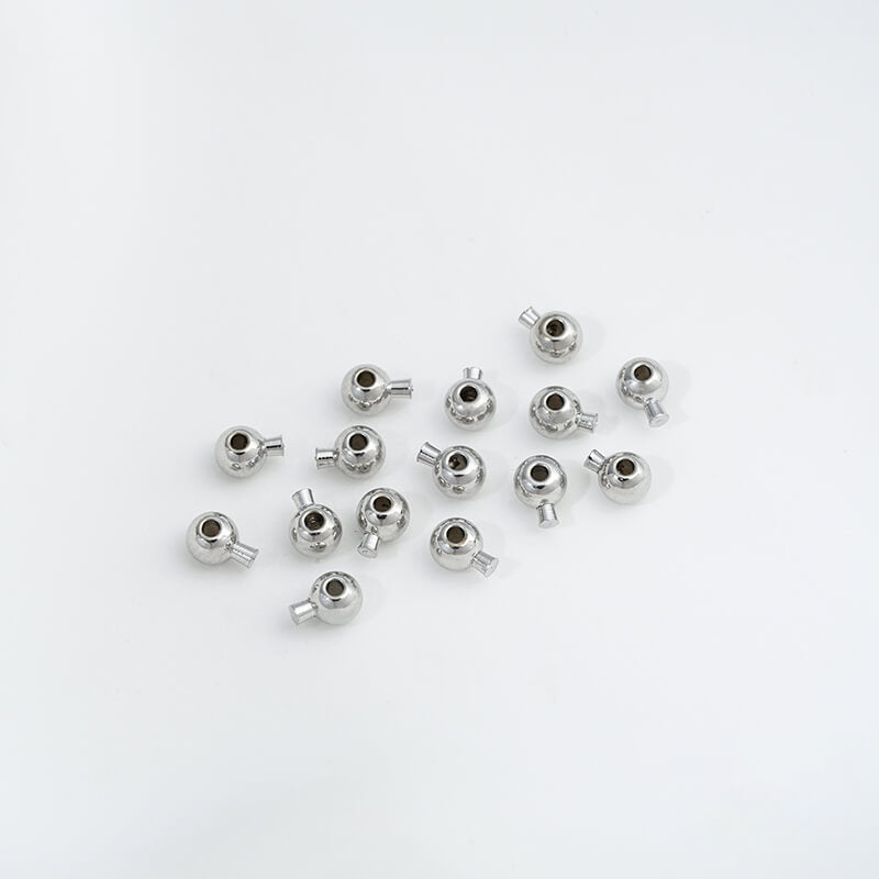 14K gold-plated 18K silver positioning buckle snap button positioning bead(50 pieces)