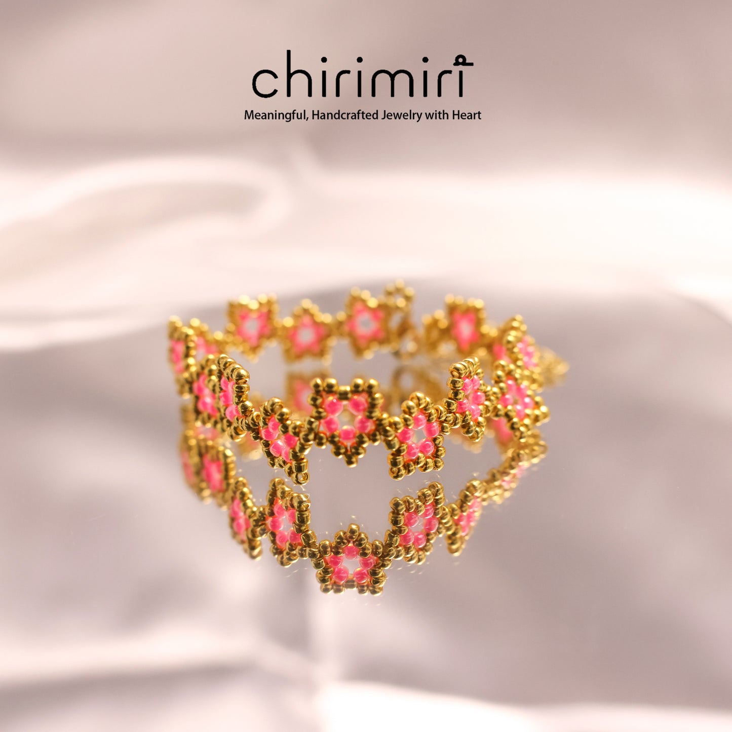 Chirimiri Handmade - Pink Sakura Blossom Bracelet