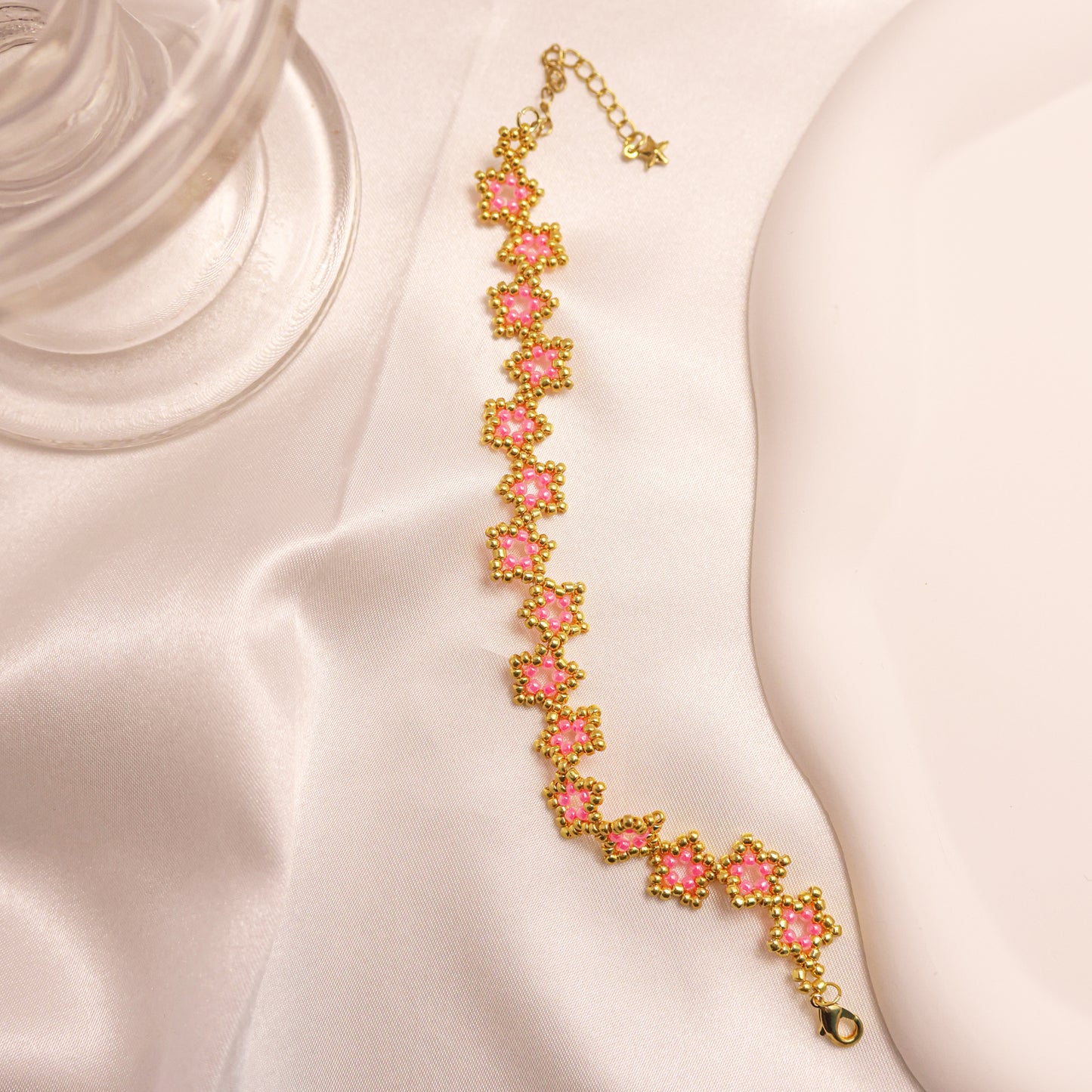 Chirimiri Handmade - Pink Sakura Blossom Bracelet
