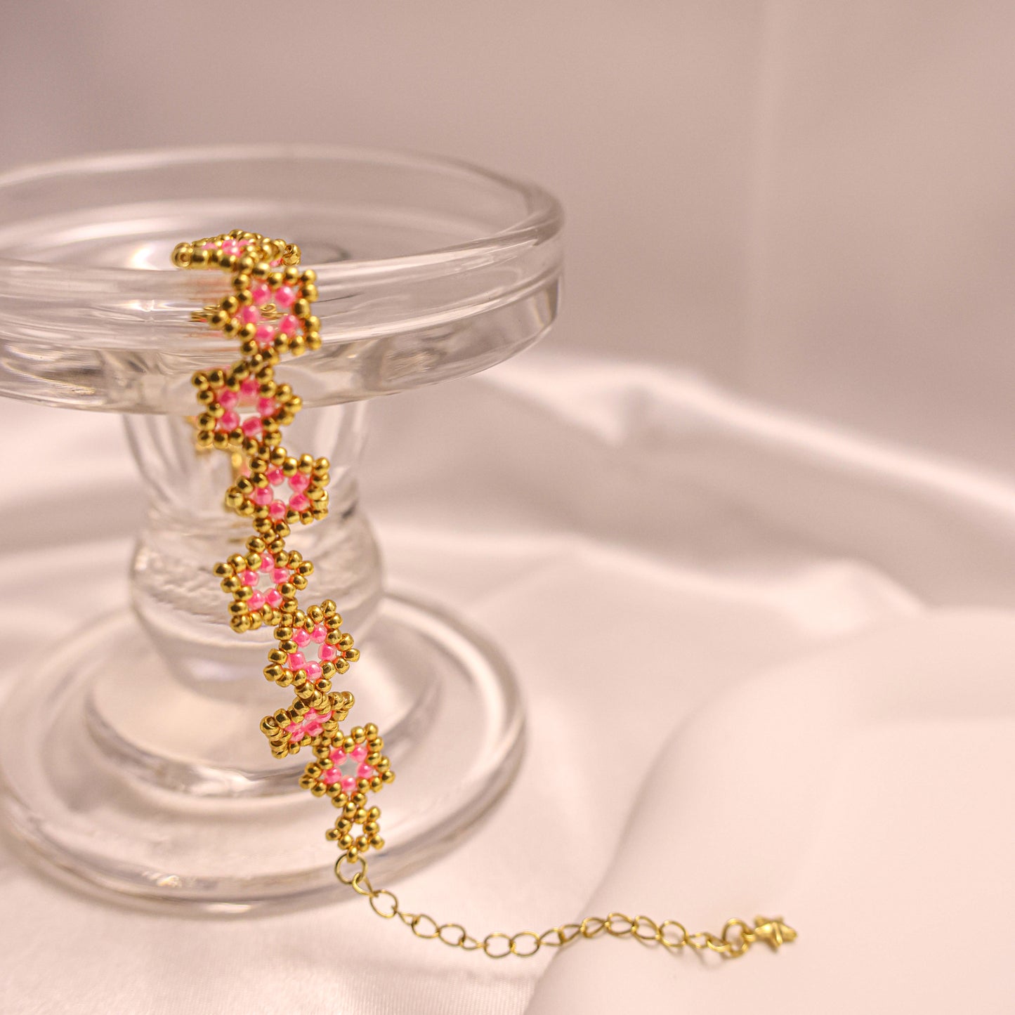 Chirimiri Handmade - Pink Sakura Blossom Bracelet