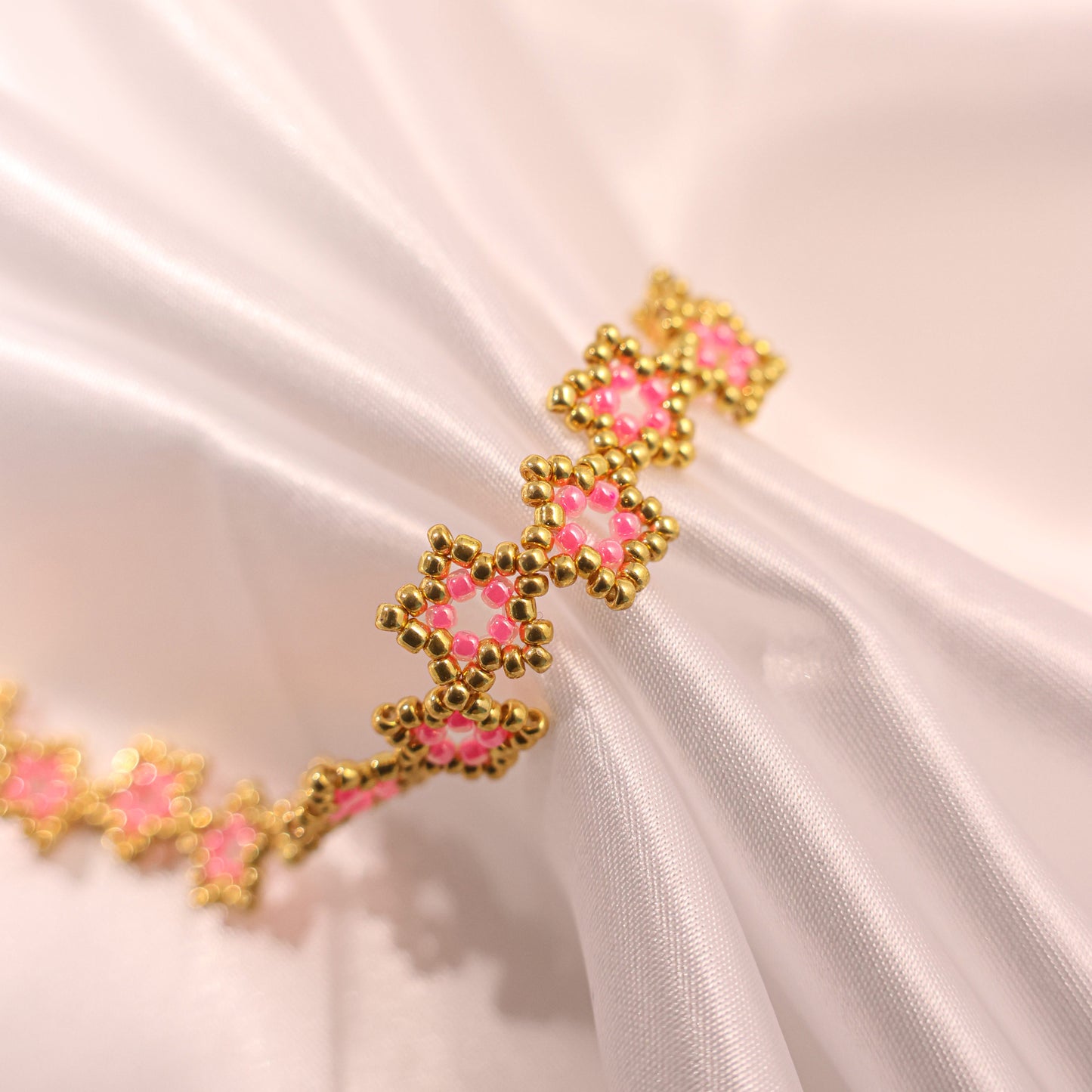 Chirimiri Handmade - Pink Sakura Blossom Bracelet