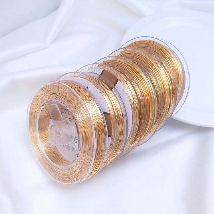 Wire Elements, round semi-hard copper wire, 14k gold, 1 spool