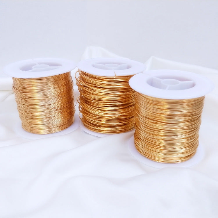 Wire Elements, round semi-hard copper wire, 14k gold, 1 spool