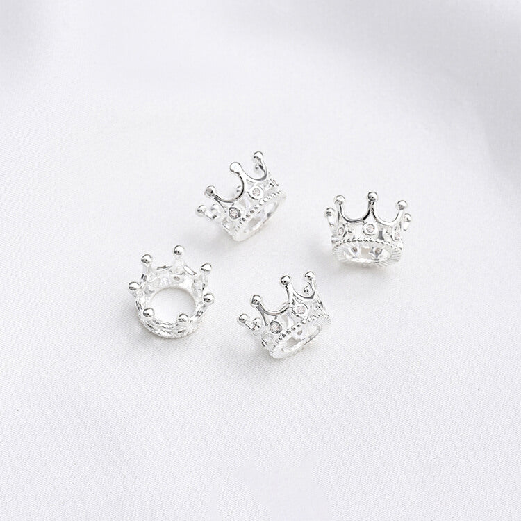 DIY spacer accessories for crowns inlaid with zircon 14K SILVER Platinum
