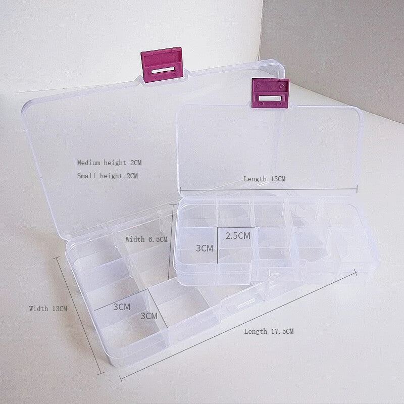 Transparent plastic storage box with lid