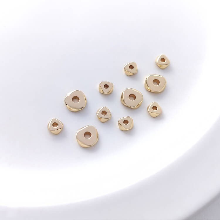 Small gold triangle spacer 10 pieces