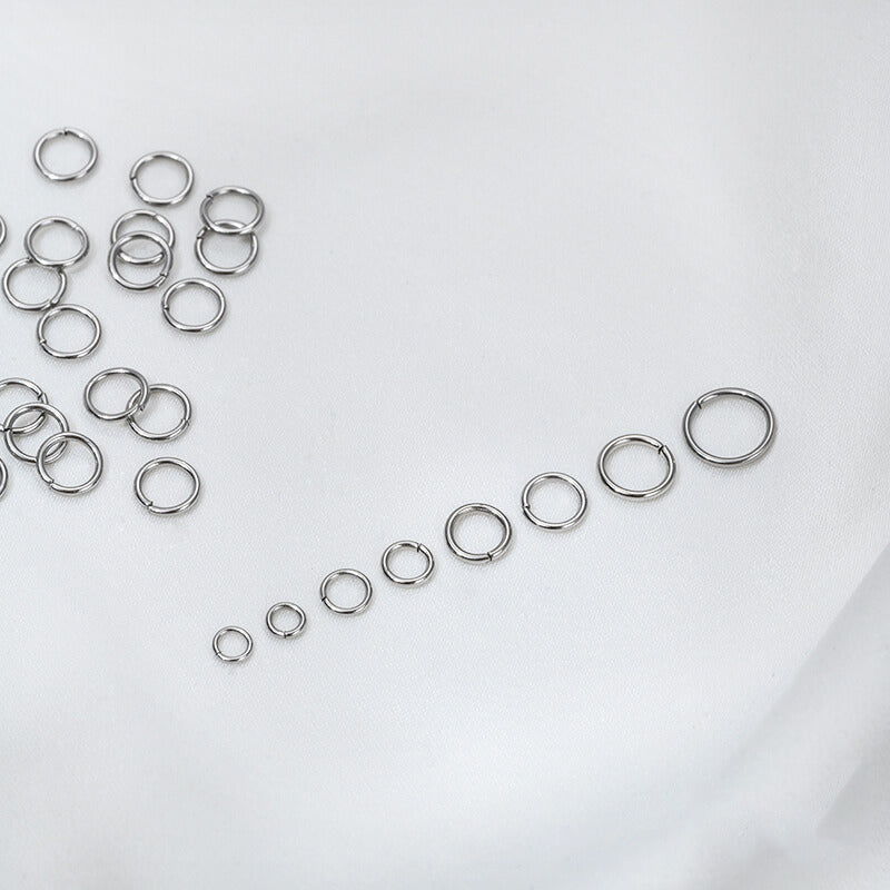 Titanium steel non-fading opening ring non-transparent steel connecting ring