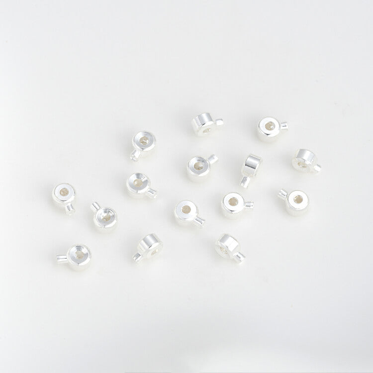 14K gold-plated 18K silver positioning buckle snap button positioning bead(50 pieces)