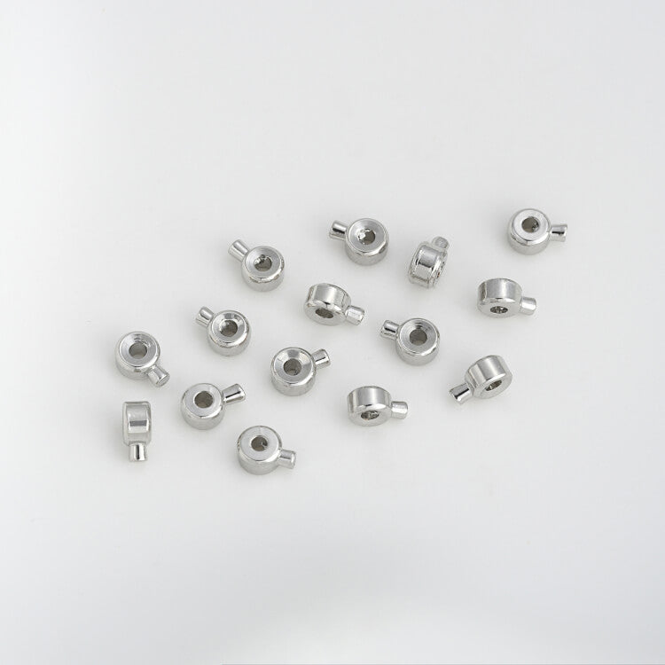 14K gold-plated 18K silver positioning buckle snap button positioning bead(50 pieces)