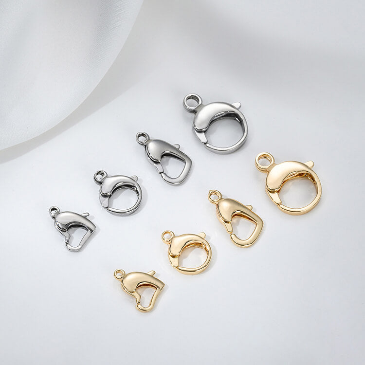 Titanium steel heart-shaped buckle, QQ buckle, round lobster buckle