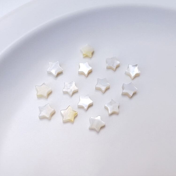 Natural shell five-pointed small star small heart string hole accessories