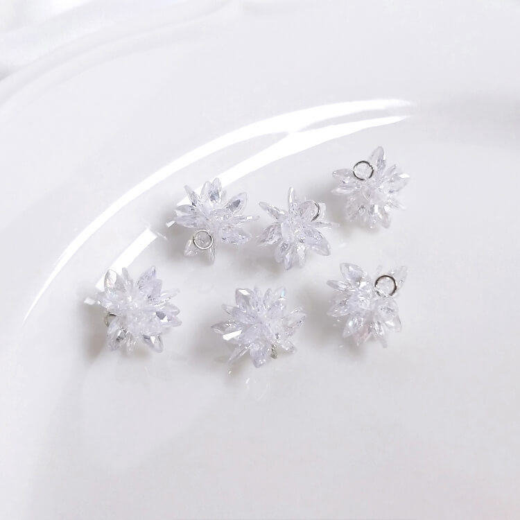 Zircon woven snowflake ball DIY pendant spacer beads