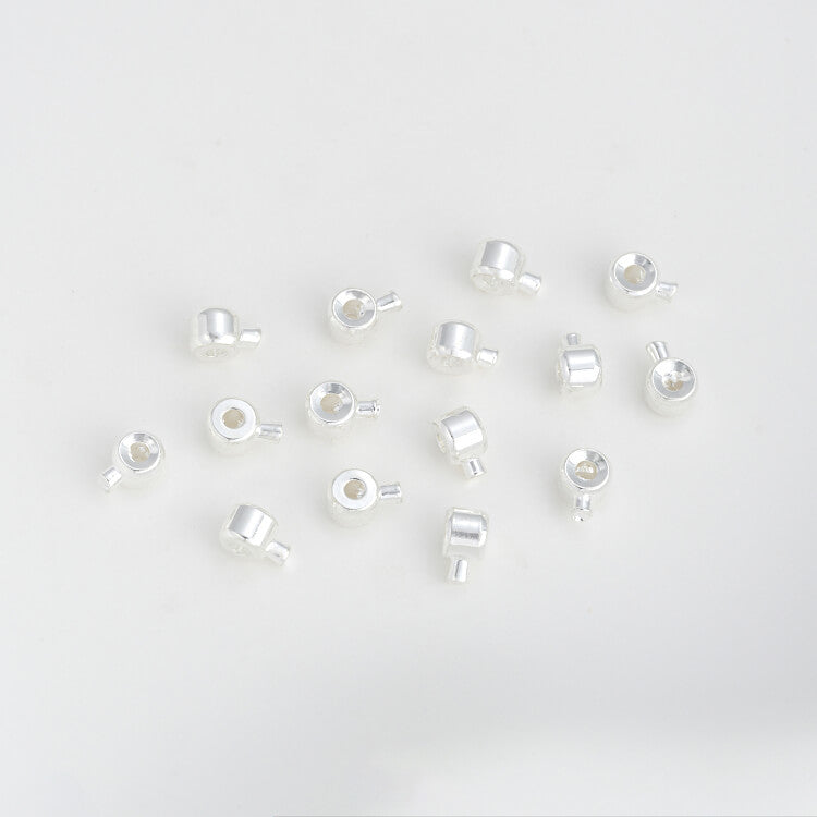 14K gold-plated 18K silver positioning buckle snap button positioning bead(50 pieces)