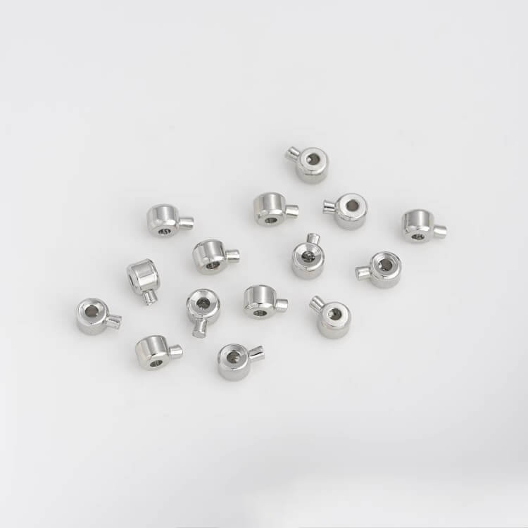 14K gold-plated 18K silver positioning buckle snap button positioning bead(50 pieces)