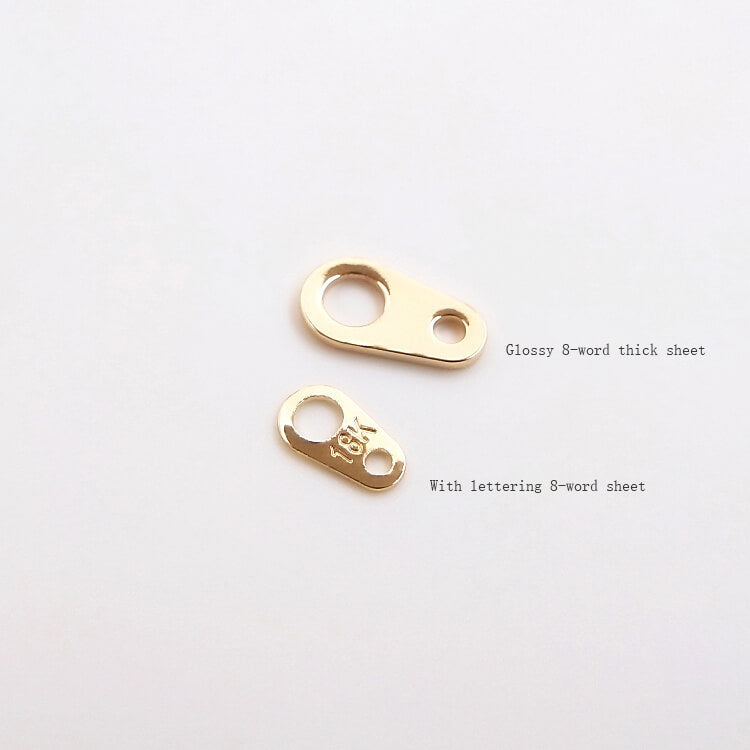 8-character smooth surface with engraved 18k Japanese tag