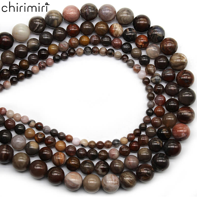 Wooden jade tree jade loose beads DIY hand-woven crystal