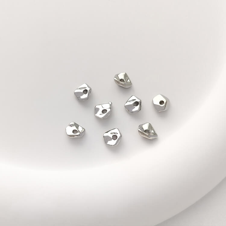 Special-shaped gravel spacer beads, oval stone flat beads 10 pieces
