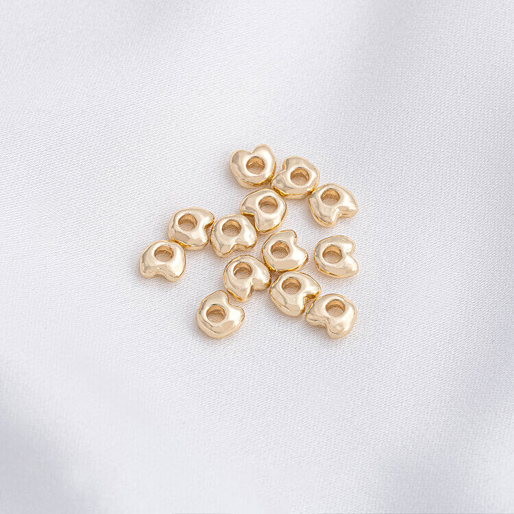 14K gold-plated bright silver shaped spacer