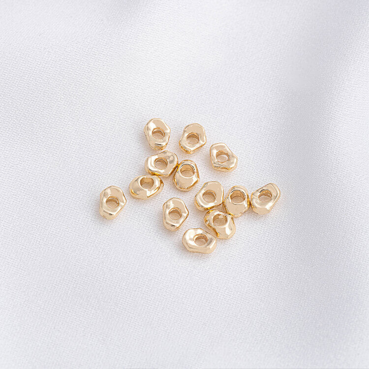 14K gold-plated bright silver shaped spacer