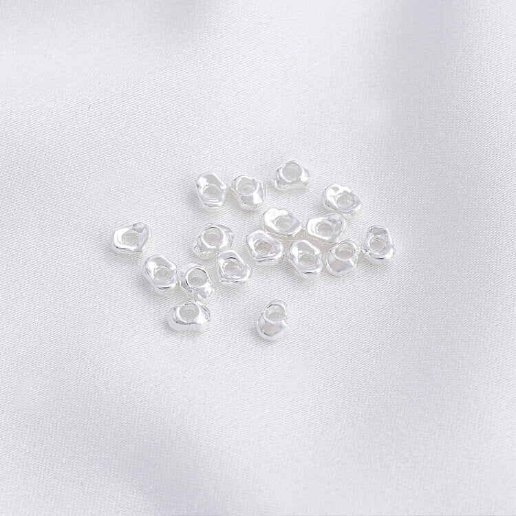 14K gold-plated bright silver shaped spacer