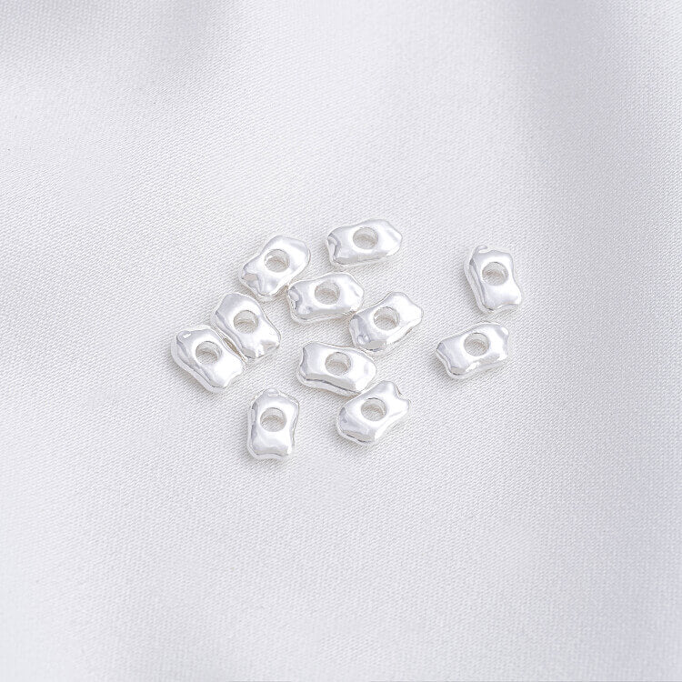 14K gold-plated bright silver shaped spacer