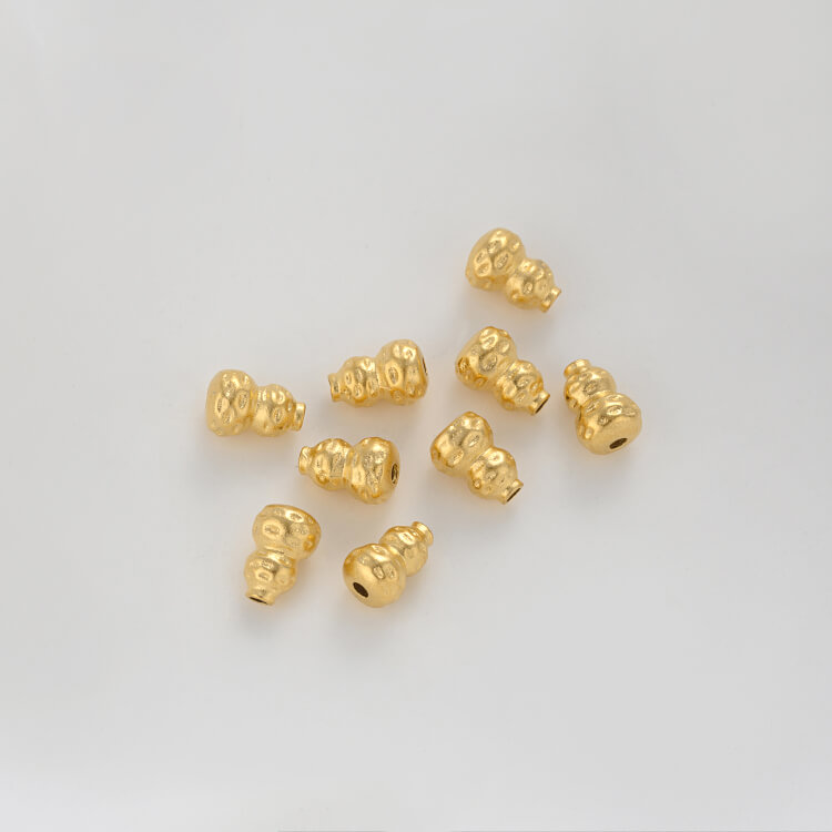 Sand gold love-shaped leaf-shaped five-pointed star lucky character spacer beads