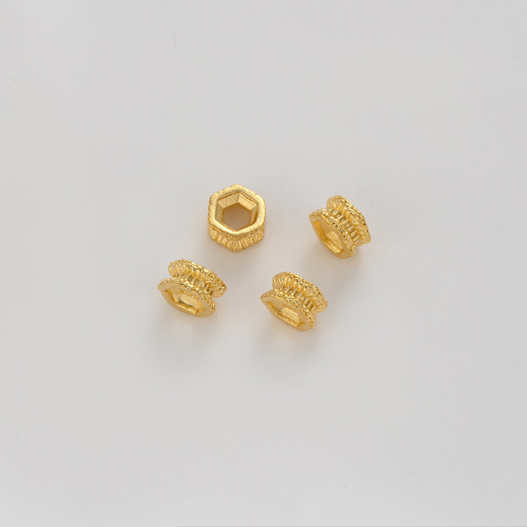 Sand gold love-shaped leaf-shaped five-pointed star lucky character spacer beads