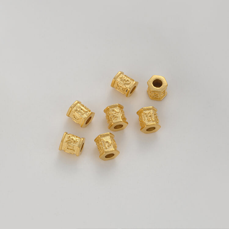 Sand gold love-shaped leaf-shaped five-pointed star lucky character spacer beads