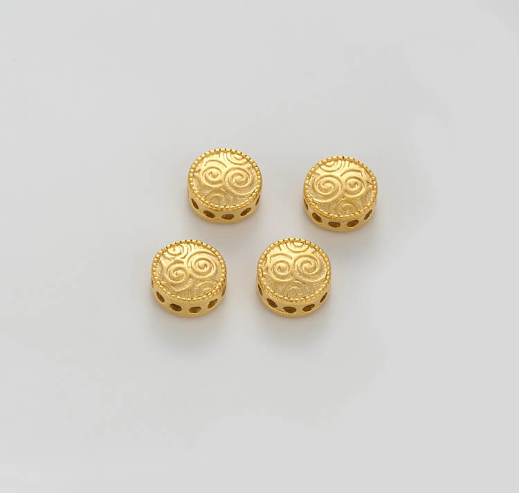 Garland hollow lantern round bead four-leaf clover lotus auspicious cloud Ruyi spacer bead