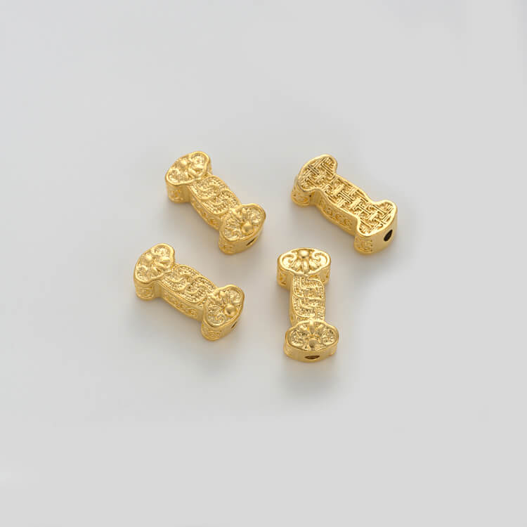 Garland hollow lantern round bead four-leaf clover lotus auspicious cloud Ruyi spacer bead