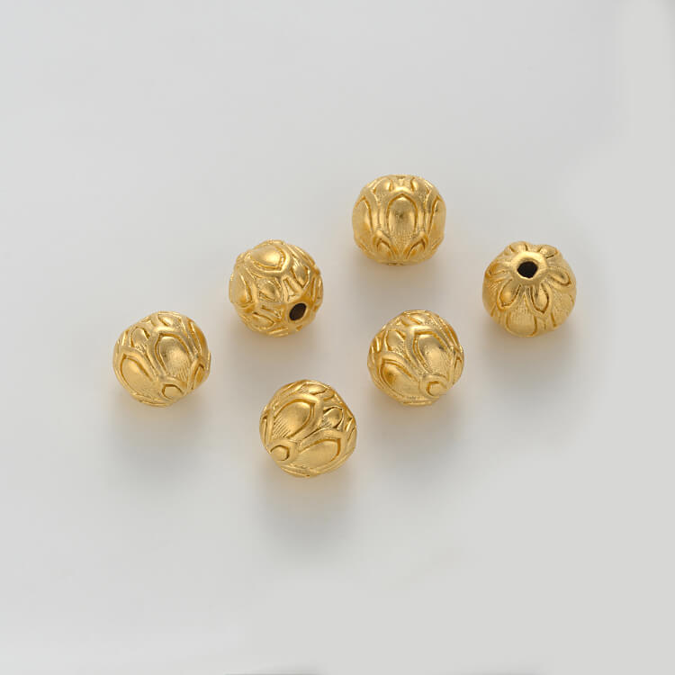 Garland hollow lantern round bead four-leaf clover lotus auspicious cloud Ruyi spacer bead