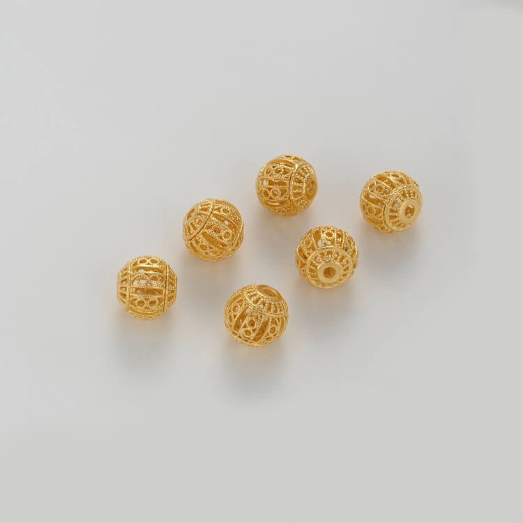Garland hollow lantern round bead four-leaf clover lotus auspicious cloud Ruyi spacer bead