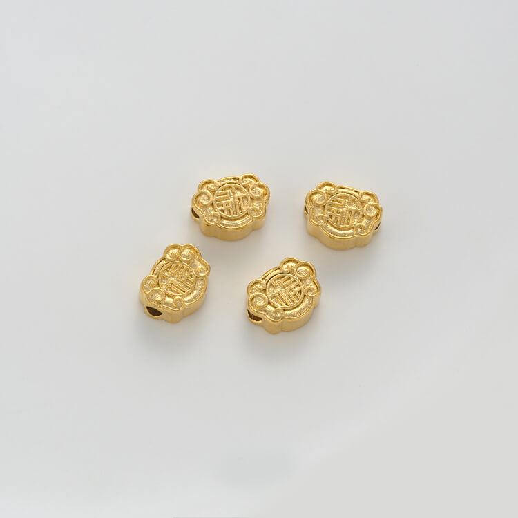 Garland hollow lantern round bead four-leaf clover lotus auspicious cloud Ruyi spacer bead