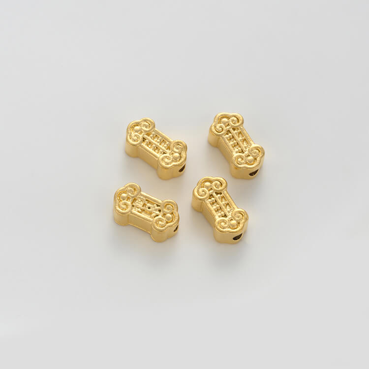 Garland hollow lantern round bead four-leaf clover lotus auspicious cloud Ruyi spacer bead