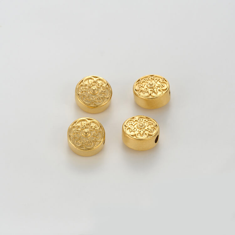 Garland hollow lantern round bead four-leaf clover lotus auspicious cloud Ruyi spacer bead