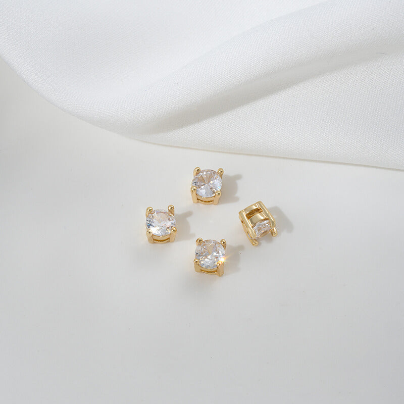 Inlaid with colored zirconium single zirconium spacer beads