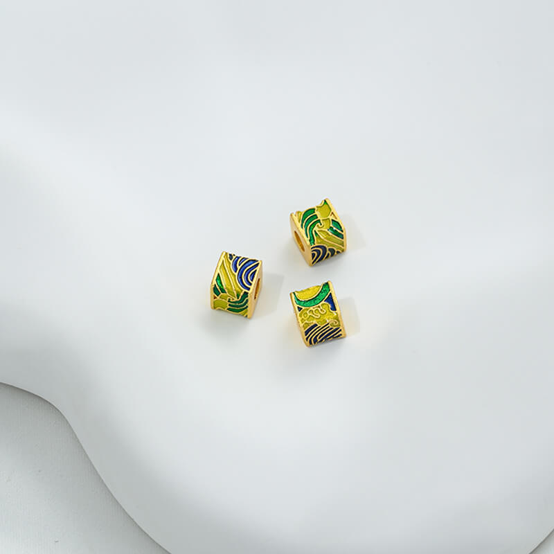 Enamel cloisonne square beads, round jewelry bottles, dzi beads, barrel beads,spacer beads