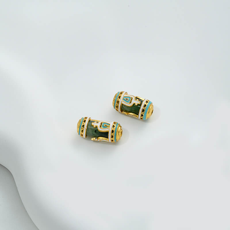 Enamel cloisonne square beads, round jewelry bottles, dzi beads, barrel beads,spacer beads