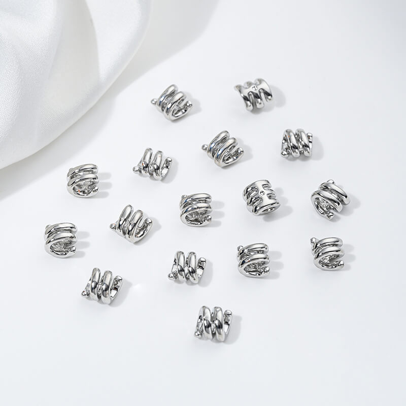 Spring beads, twisted snail beads, braided ball spacer beads