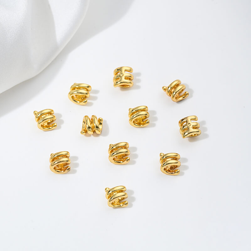 Spring beads, twisted snail beads, braided ball spacer beads