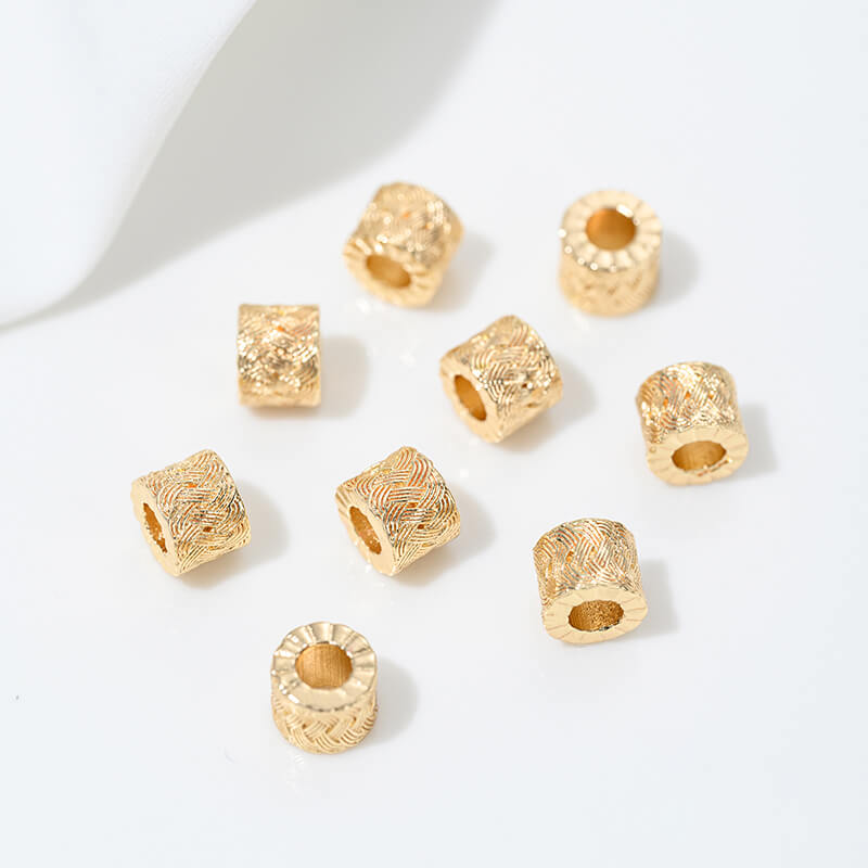 Zircon-inlaid snake-shaped spacer beads, barrel beads, square beads spacers