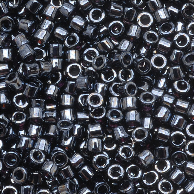 Miyuki Delica Seed Beads, 11/0 Size, Gun Metal Gray DB1 (10 Grams)