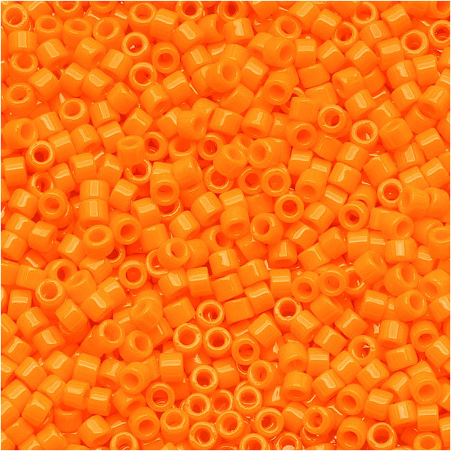 Miyuki Delica Seed Beads, 11/0 Size, Opaque Mandarin Orange DB1133 (2.5" Tube)