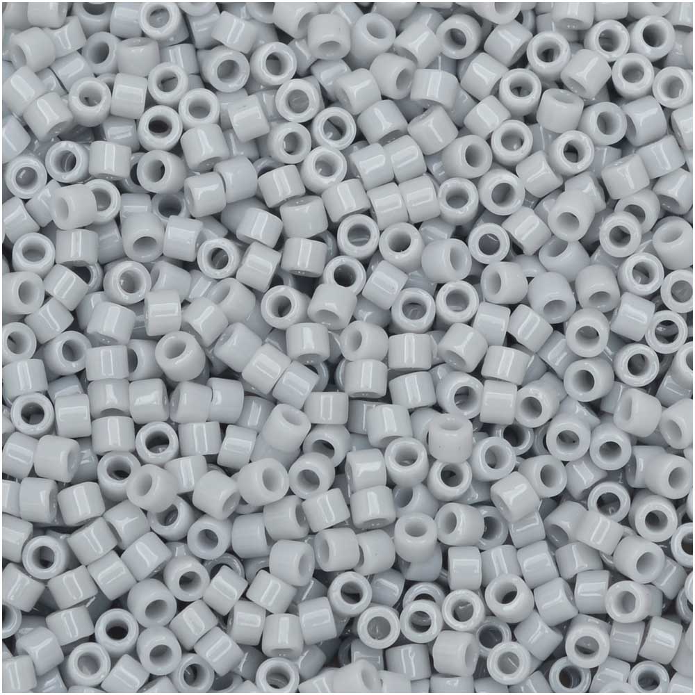 Miyuki Delica Seed Beads, 11/0 Size, #1139 Opaque Ghost Grey (2.5" Tube)