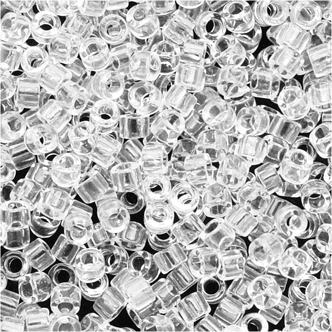 Miyuki Delica Seed Beads, 11/0 Size, Transparent Crystal DB141 (2.5" Tube)