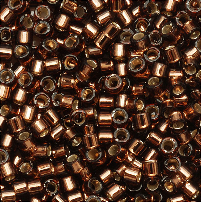 Miyuki Delica Seed Beads, 11/0 Size, Silver Lined Brown DB150 (2.5" Tube)